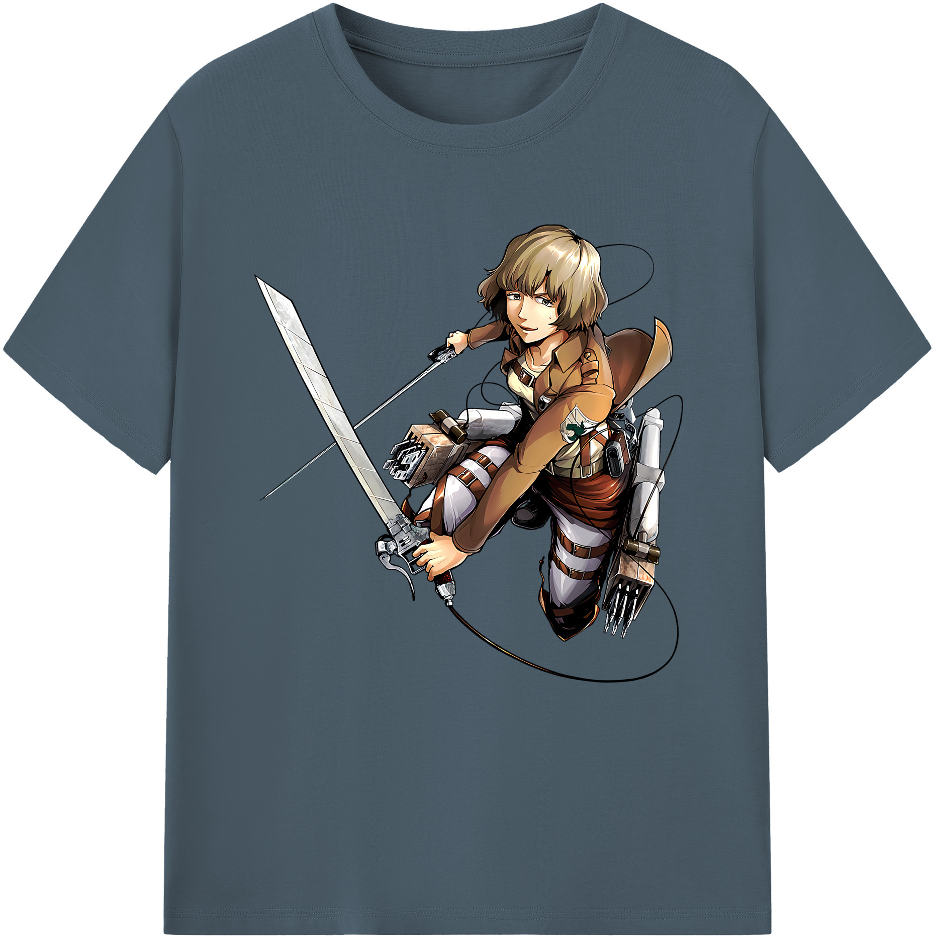 （画像用） 進撃の巨人 ヒツチ Attack on Titan Hitch 綿100％半袖Tシャツ（フロントプリント）